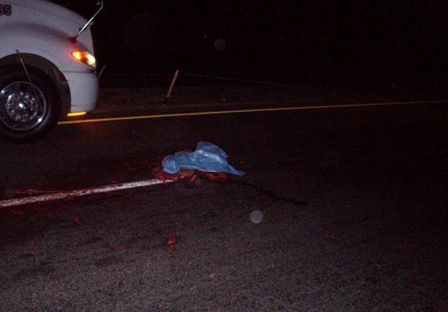 ¡Destrozado murió un hombre atropellado en los límites entre Jalisco y Aguascalientes!