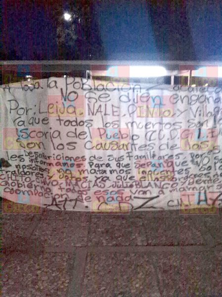 ¡“Los Zetas” colocaron narco-mantas en Zacatecas, Fresnillo y Valparaíso!