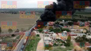 Explota pipa con gasolina al ser alcanzada por el tren en Aguascalientes_02