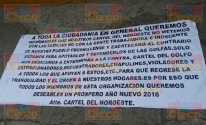 CARTEL DEL NOROESTE DEJA NARCOMENSAJE DE AÑO NUEVO A ZACATECANOS_01