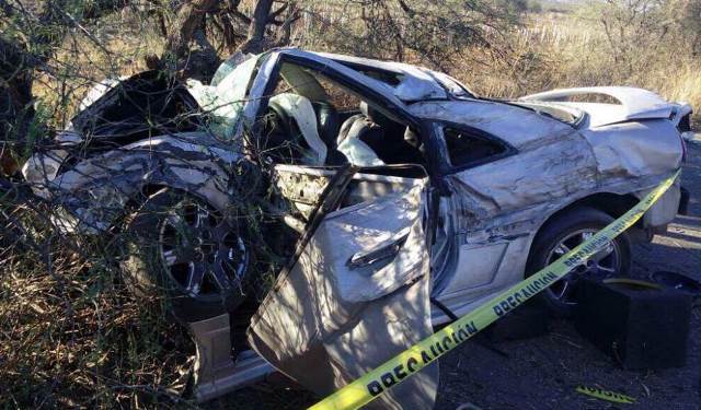 ¡3 muertos y 1 lesionado dejó la volcadura de un auto en Ciudad Cuauhtémoc, Zacatecas!