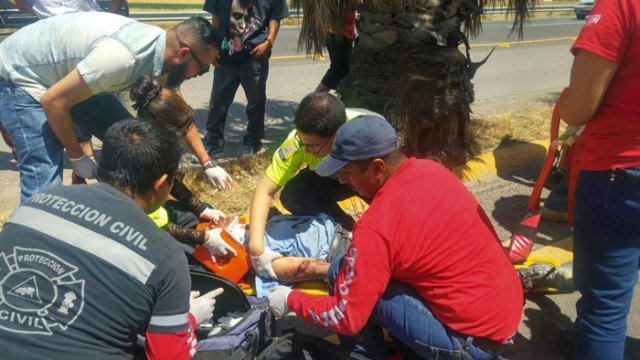¡Grave ciclista arrollado por una camioneta en Pabellón de Arteaga, Aguascalientes!