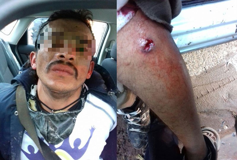 ¡Asaltante es baleado por policías luego de asaltar junto con otro sujeto a un repartidor de gas!