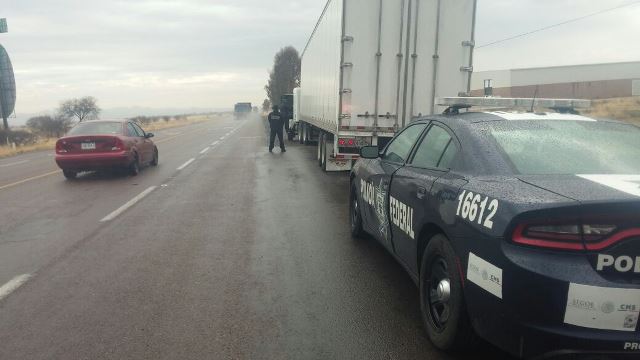 ¡Policías federales detuvieron a trailero que traficaba psicotrópicos en Aguascalientes!
