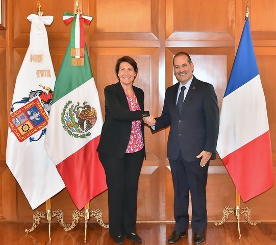 ¡Reconoce la Embajadora de Francia en México el clima de seguridad y paz social en el Estado!