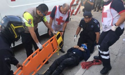 ¡3 policías municipales casi mueren en el cumplimiento de su deber en Aguascalientes!
