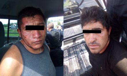 ¡Tras persecución en Aguascalientes detuvieron a 2 fresnillenses en un auto robado!