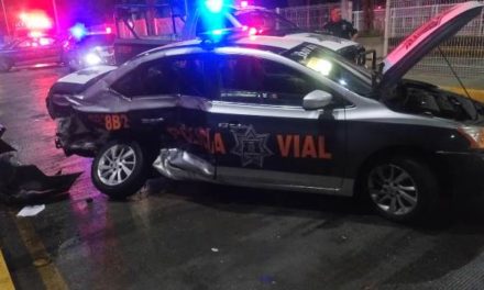 ¡Sujeto en estado de ebriedad impactó una patrulla de la Policía Vial de Aguascalientes!