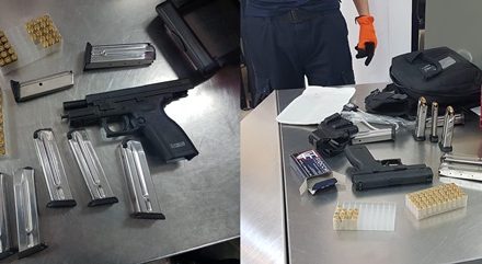 ¡Policías federales detuvieron en el aeropuerto de Calera a sujeto con un arma de fuego, cargadores y cartuchos!