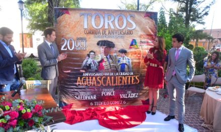 ¡Presenta Tere Jiménez cartel taurino por el 444 Aniversario de la Ciudad de Aguascalientes!