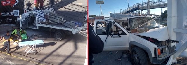 ¡Graves 2 trabajadores tras accidente vial en Aguascalientes!
