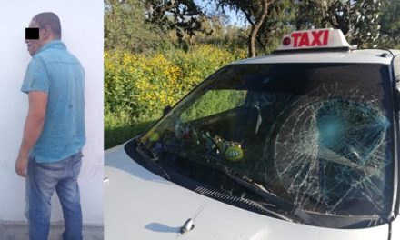 ¡Delincuente asaltó a un taxista con unas tijeras y fue detenido por policías municipales de Aguascalientes!