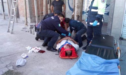 ¡Albañil se salvó de morir tras caer de 4 metros de altura en una construcción en Aguascalientes!