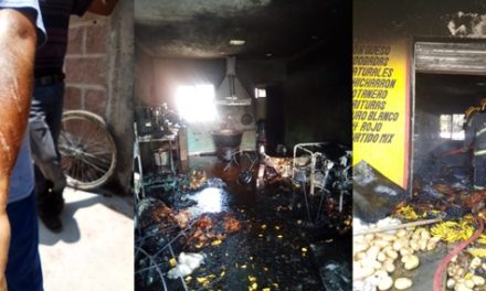 ¡Incendio en negocio de elaboración de papas dejó un lesionado con quemaduras en Aguascalientes!