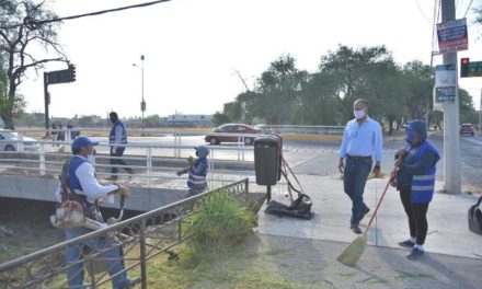 ¡Realizan labores de limpieza y desmalezado de manera coordinada los municipios de Jesús María y Aguascalientes!