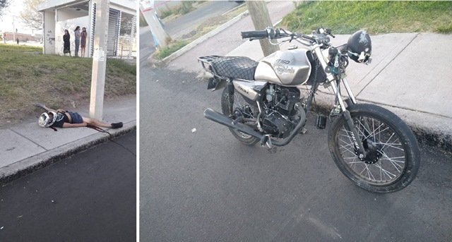 ¡Joven motociclista murió tras chocar contra un poste de la CFE en Aguascalientes!