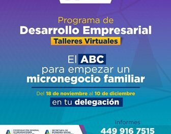 ¡Municipio imparte taller virtual a través de las Delegaciones para iniciar un negocio!