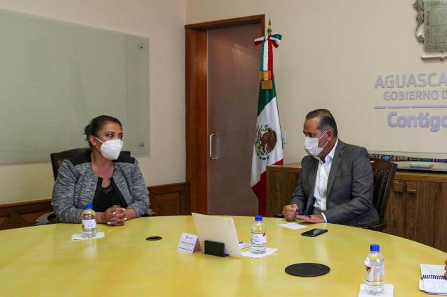 ¡Se reúne gobernador Martín Orozco con alcaldesa de Aguascalientes!