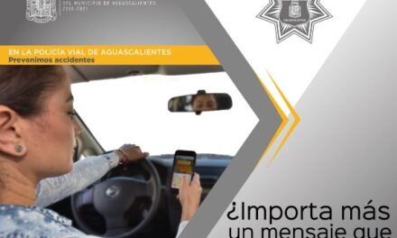¡Llama Municipio a prevenir accidentes viales evitando el uso del teléfono celular al conducir!