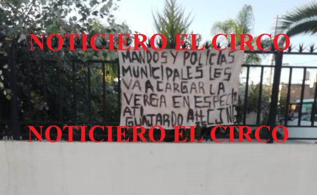 ¡CJNG amenazó a policías de Pabellón de Arteaga, Aguascalientes, a través de una narco-manta!