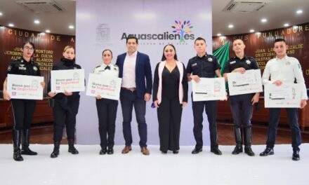 ¡Empresarios premian labor de mujeres y hombres policías municipales de Aguascalientes!