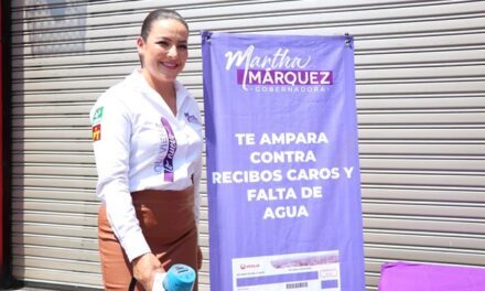 ¡Martha Márquez te ampara contra la falta de agua y los recibos caros!