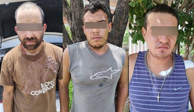 ¡Elementos del Ejército Mexicano detuvieron a 3 sujetos con droga y arma de fuego en Aguascalientes!