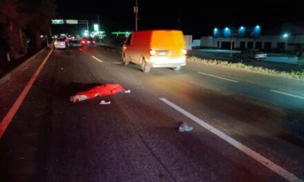 ¡Hombre murió atropellado por un auto en la 45 Sur en Aguascalientes!